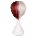 My Hero Academia Shoto Todoroki Cosplay Wig silver White And Red Short Wig Boku no Hiro Akademia Shouto cosplay Costume party. 