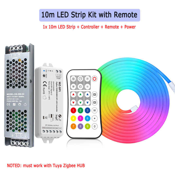 Tuya%20Zigbee%2024V%205m%2010m%20Neon%20RGBIC%20LED%20Strip%20Waterproof%20WS2811%20Addressable%20Party%20Game%20Room%20Light%20RF%20Remote%20for%20Alexa%20%20Home%20-%20Image%207