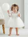 Baby Christening Stuff Dress Baby Dress Girls Party Birthday Wedding Princess White Dresses for Woman.