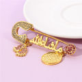 Muslim Islam Mashallah in Arabic Father's Mother's Baby Turkey Evil Eye Pin Brooch Baby Enamel Pins. 