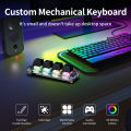 USB Mechanical Keyboard Custom Programming Knob Keyboard 4 Keys Hot Swap Mini Keyboard Photoshop RGB Programming Macro Game. 
