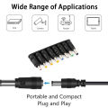 8Pcs Universal DC Plugs Power Adapter Conversion Head 5.5mm x 2.1mm Female to Male Power Supply Adapter Jack Connector Tips for. 