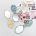 Portable Folding Hair Comb with Mirror, Lightweight & Travel-Friendly for On-the-Go Styling. A Perfect  for Women & Girls.. 