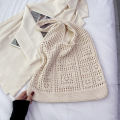 Simple Crochet Tote Bags Fashion Hollow Knitted Women's Bags Casual Female Shoulder Bags Ladies Shopping Top-Handle Bags Handbag.