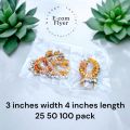 Transparent Jewellery packing bags with zipper close in different sizes 3"x 4" packs of 25 50 100 pcs. 