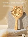 Eco Bamboo Hair Brush Nature Wooden Anti-Static Detangle Brush Hair Scalp Massage Comb Air Cushion Styling Tools for Women Men. 