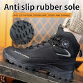 Construction Safety Shoes Men Waterproof Work Boots Anti-smash Steel Toe Shoes Puncture-Proof Indestructible Shoes Safety Shoes.