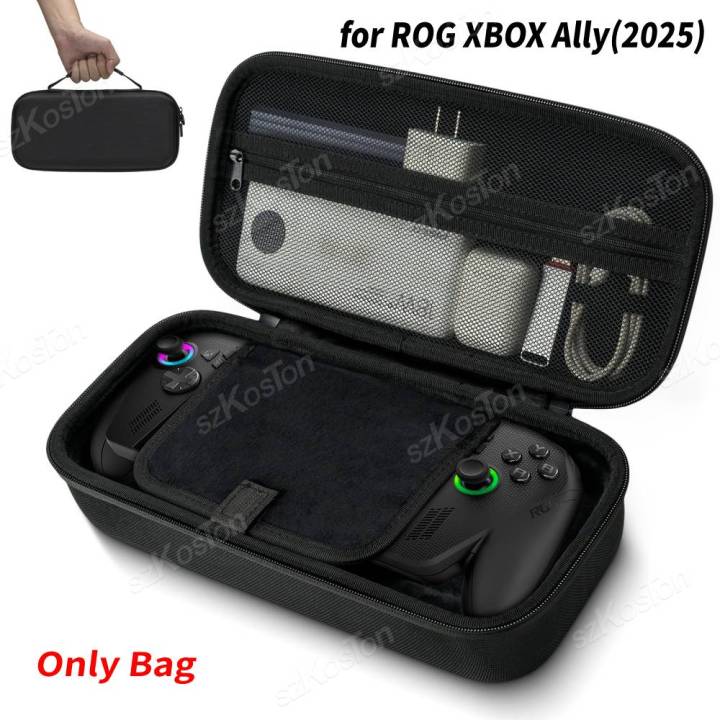 Large Capacity Carrying Case for ROG XBOX ALLY Game Console Hard EVA Travel Storage Bag for ROG XBOX ALLY X Gaming Accessories