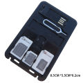All in One Credit Card Size Slim SIM Adapter kit with TF Card Reader & SIM Card Tray Eject Pin, SIM Card Holder. 