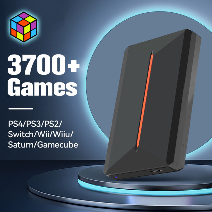 Hyper Base Lbox 500GB Gaming Hard Drive For PS4/PS3/PS2/Wii/Wiiu/Gamecube/Saturn With 3700+ Games Plug&Play For Win PC Launchbox