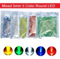 High Quality - 5mm LEDs Light Emmitting Diode Round ASARDED MIX CLOSER 3V input -25 piece Multicolored - Easy to Use And Maintain.