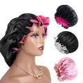 1pc Two Tone Satin Hat Silk Bonnet for Sleeping Satin Bonnets Double Layer Reversible Hair Cap Bonnet for Women Long Curly Braid. 