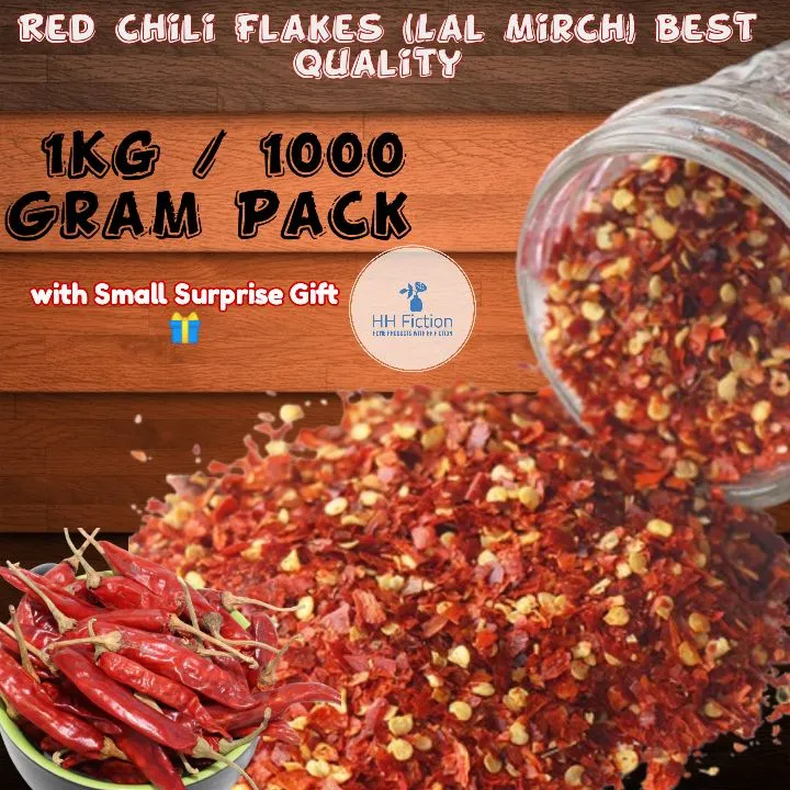 Pk Red Papper Red Chilli Flakes 1 Kg Bachta Pack | Dara laal Mirch | lal mirchi ...