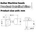 6Pcs Guitar String Tuning Pegs Tuner Semi-closed Tuner Machine Heads  for Acoustic Guitar Tuner Machine Head Knob 3Left 3Right. 