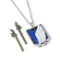 Anime Attack on Titan Necklace Shingeki No Kyojin Wings of Freedom Survey Sword Punk Necklace Pendant for Women Men Jewelry. 