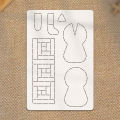 YOMDID 1pc Log Cabin Skirt Cat Patchwork Quilting Template DIY Cat Pattern Sewing Template Handmade DIY Tracing Tool.
