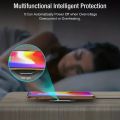 Metal Wireless Charger Pad Led Light for iPhone 17 16 15 14 13 12 Pro Max S25 Mini Fast Wireless Charging Station.