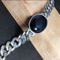 Premium Quality Bracelet of Salman Khan in black stone. Higu quality and shiny Look. Shiny Chain same as in Picture.. 