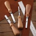 4PCS Leather Edge Skiving Beveler Tools Wide Leather Craft Edge Beveler Tool Kit Leather Edge Trimmer for DIY Leather Craft Tool.