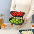 2/3 Layer Fruit Plate Home Living Room Plastic Snack Dish Creative Modern Dried Fruit Basket Candy Dish Cake Stand Salad Bowl. 