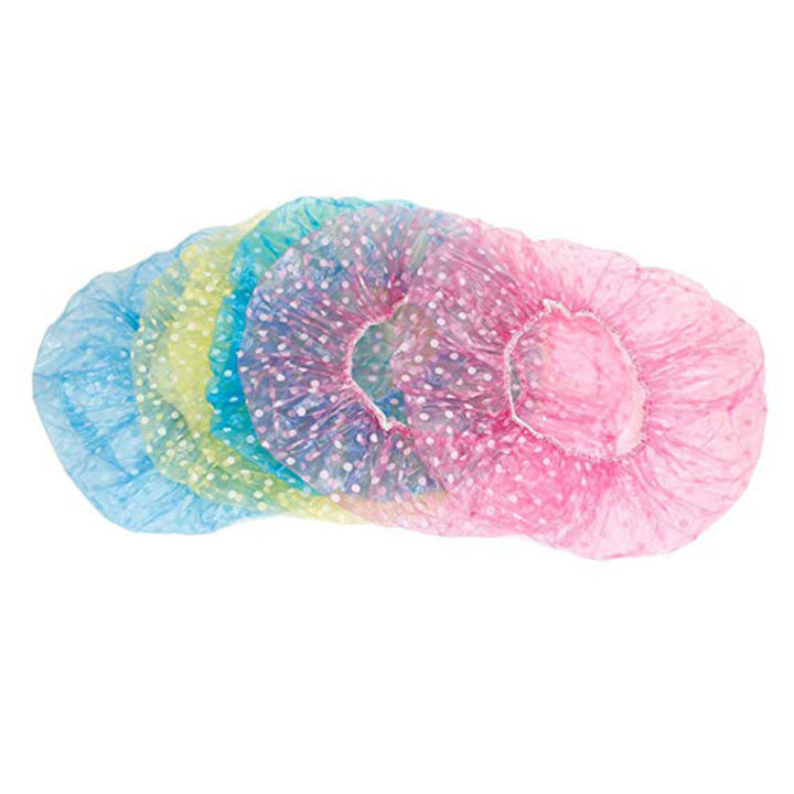 6pcs%20Wave%20Point%20Shower%20Cap%20Waterproof%20Thicken%20High%20Quality%20Hair%20Salon%20Elastic%20For%20Women%20Bath%20Hat%20Hair%20Cap%20Bathroom%20Products%20-%20Image%203