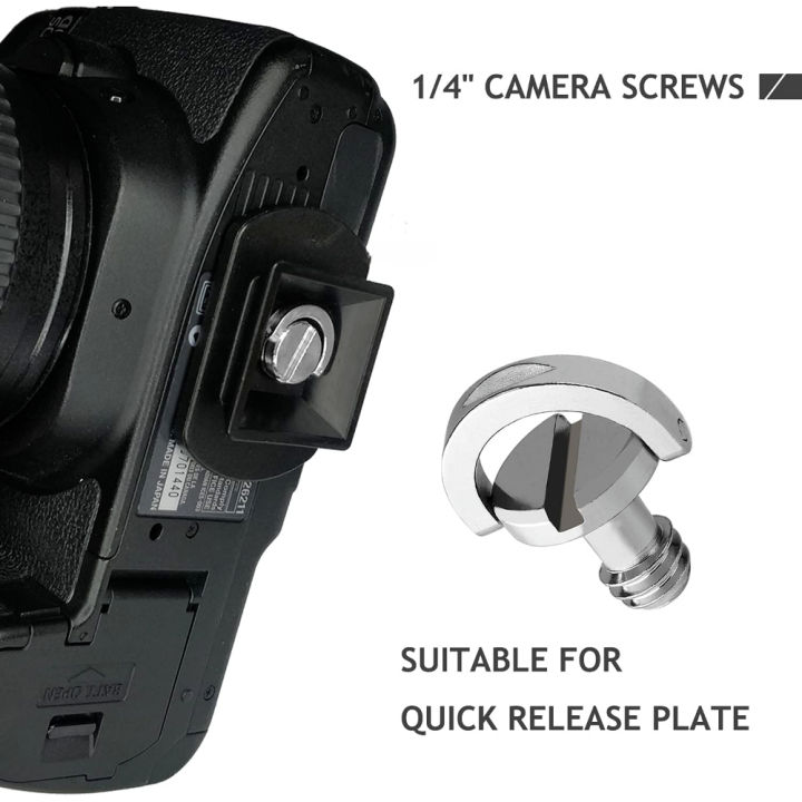 5PCS/%201Set%20Portable%20Metal%201/4%20Camera%20Screw%20for%20Quick%20Release%20Plate%201/4inch%20Folding%20C-ring%20Adapter%20Tripod%20Monopod%20Camera%20Plate%20-%20Image%204