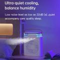 Portable Humidifier Air Cooler Mist Fan Mini Table Fan For Home With 3 Speed Mode With Water Spray, 7 Color Led & Timer, Usb Personal Cooler Desk Fan For Shop, Office, Kitchen. 