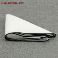 New Hanky Men's White Pocket Square Cotton Solid Color Handkerchief Chest Towel Prom Holiday Party Suit Hankies For Mens.