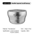 Tiartisan Titanium 80ml Double Layer Gourd Shape Teacup Outdoor Camping Ultralight Coffee Mug Backpack Hiking Portable Drinkware. 