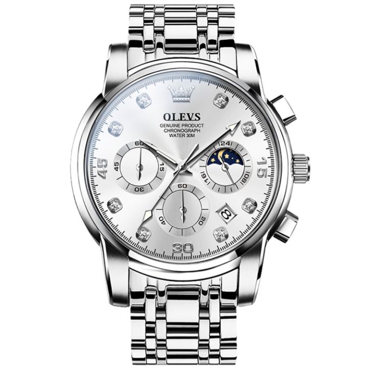 O'levs%20Watches%20for%20Men%20Diamond%20Business%20Dress%20Analog%20Quartz%20Stainless%20Steel%20Date%20Luxury%20Casual%20Fashion%20Wrist%20Watch%20Waterproof%20Luminous%20-%20Image%203
