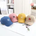 Summer Baby Hat For Kids Baseball Cap Girls Boy Hats Summer Baby Sun Hat Hip Hop Embroidered Letter M Caps 0-4 Years. 