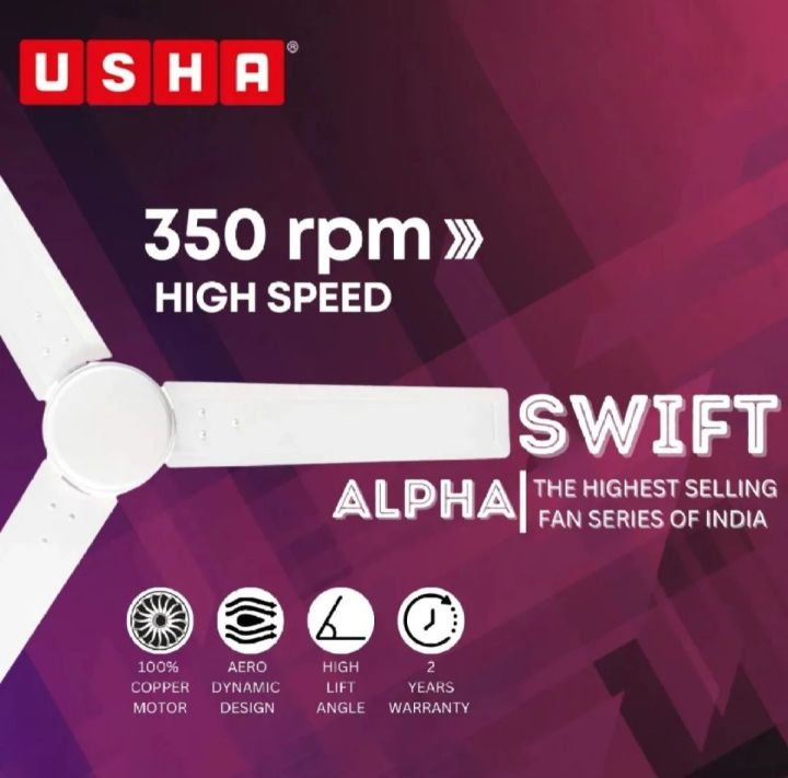 USHA%20Swift%20Alpha%201200mm%20High%20Speed%2048"%20Ceiling%20Fan%20%7C%20Made%20in%20India%20%7C%20100%25%20Copper%20%7C%202%20Years%20Warranty%20-%20Image%203
