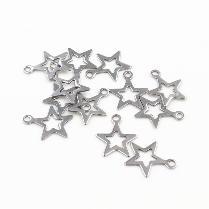 30pc/lot%20Hollow%20Charms%20316%20Stainless%20Steel%20five-pointed%20star%20Hollow%20Cute%20for%20necklace%20pendant%20charms%20diy%20jewelry%20making%20-%20Image%203