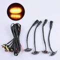 4x Smoked Lens Amber Car Light LED Front Grille Running Lights for Modify Off-road Vehicles 12V. 