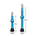 ZTTO Bicycle Tubeless Valves Stems 60mm Presta 40mm No Tubes FV With Integrated Valve Core for Road bike MTB Tire. 