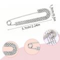 Luxury Elegent Gold Color Crystal Zircon Pins Fashion Women Rhinestones Brooches Safety Metal Pin Shawl Scarf Jeans Buckle Party.