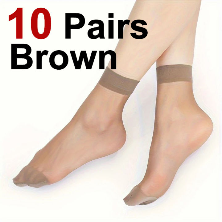 10%20Pairs%20Women%20Transparent%20Thin%20Silk%20Stockings%20Summer%20Breathable%20Soft%20Comfortable%20Black%20Skin%20Tone%20Wear-Resistant%20Casual%20Socks%20-%20Image%207