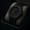 Roman Full Black Colour | Chronograph look | Dial Roman Watch Plastic Carbon Fiber look body Watch | Full Black. 