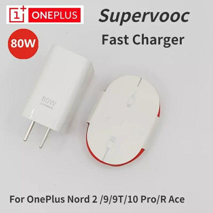 Original OnePlus Charger 80W SuperVooc Adapter Warp Fast Charge 6A Usb C Cable For OnePlus 9 10 Pro Nord 2 9T 8T 8 GT Ace Phone