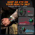 For Android IOS New AMOLED Smart Watch Men Flashlight Outdoor Sports Waterproof Fitness Tracker Bluetooth Call Smartwatch 2026.