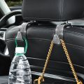 Car Headrest Hook Organizer Rhinestone Universal Auto Seat Back Storage Hooks Bracket Holder Car Interior Accessories.