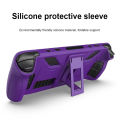 Soft Silicone Console Housing Anti Slip Shell Game Console Full Cover with Bracket Replacement Accessories for Steam Deck.