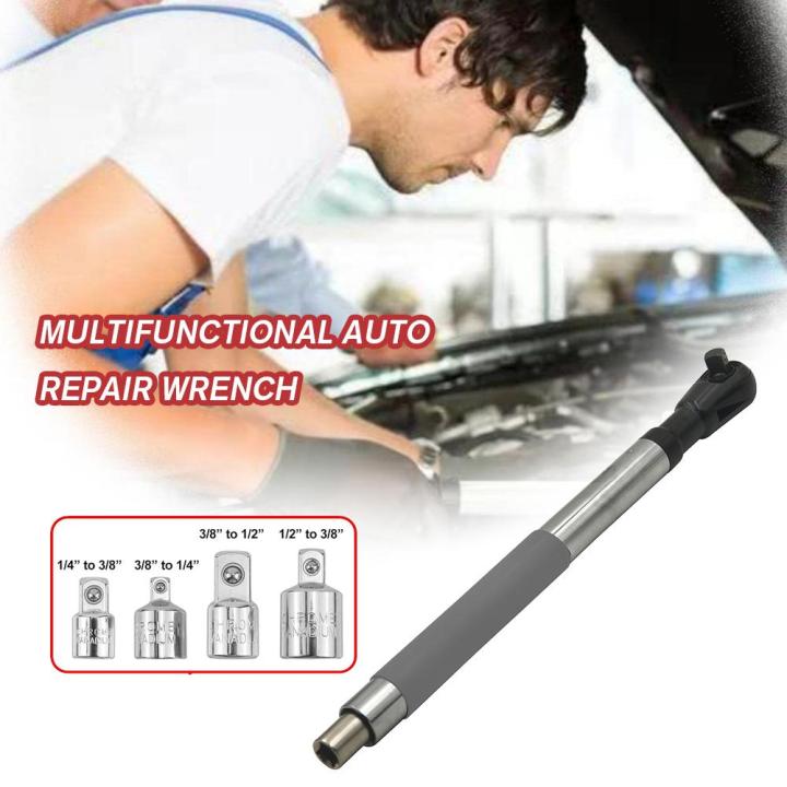 Offset Extension Wrench Impact, Electric Ratchet Wrench, Chain Drive Wrench Extender, Compatible-With 1/2" Sockets
