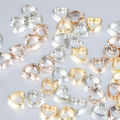 50pcs Heart Frame Wrapped Bead Double Stright Hole Spacers Loose Beads  for Jewelry Making DIY Findings. 
