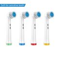 4PCS Dupont Bristle Electric Toothbrush Heads Whiten Teeth/Daily Clean/Precison Cleaning/Soft Care Teeth Function For Oral B. 