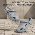 EVA Sandals for Men in Summer, Thick Soft Soled for Outdoor Wear, Beach Shoes for Casual Sports, and Perforated Shoes.