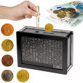 USD Black Reusable Piggy Bank With Money Goal Counter Piggy Bank DIY Saving Money Box For Helps The Habit Of Saving.
