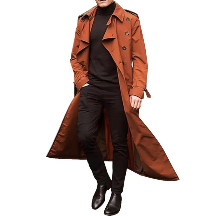 Men'S%20Windbreaker%20Spring%20Autumn%20Long-Slevee%20Extra%20Long%20Trench%20Coat%20Classic%20Trend%20Double%20Breasted%20Solid%20Color%20Temperament%20Trench%20-%20Image%204