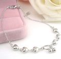 Charming Silver Love Heart Beaded Anklet – Fashionable Women’s Payel Nupur for Eid, Gift, or Casual Wear. 
