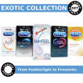 Durex Exotic Collection | Combo | Air, Extra Time, Mutual Climax, Extra Dots + KS Skinfeel (45microns - impossibly thin!). 